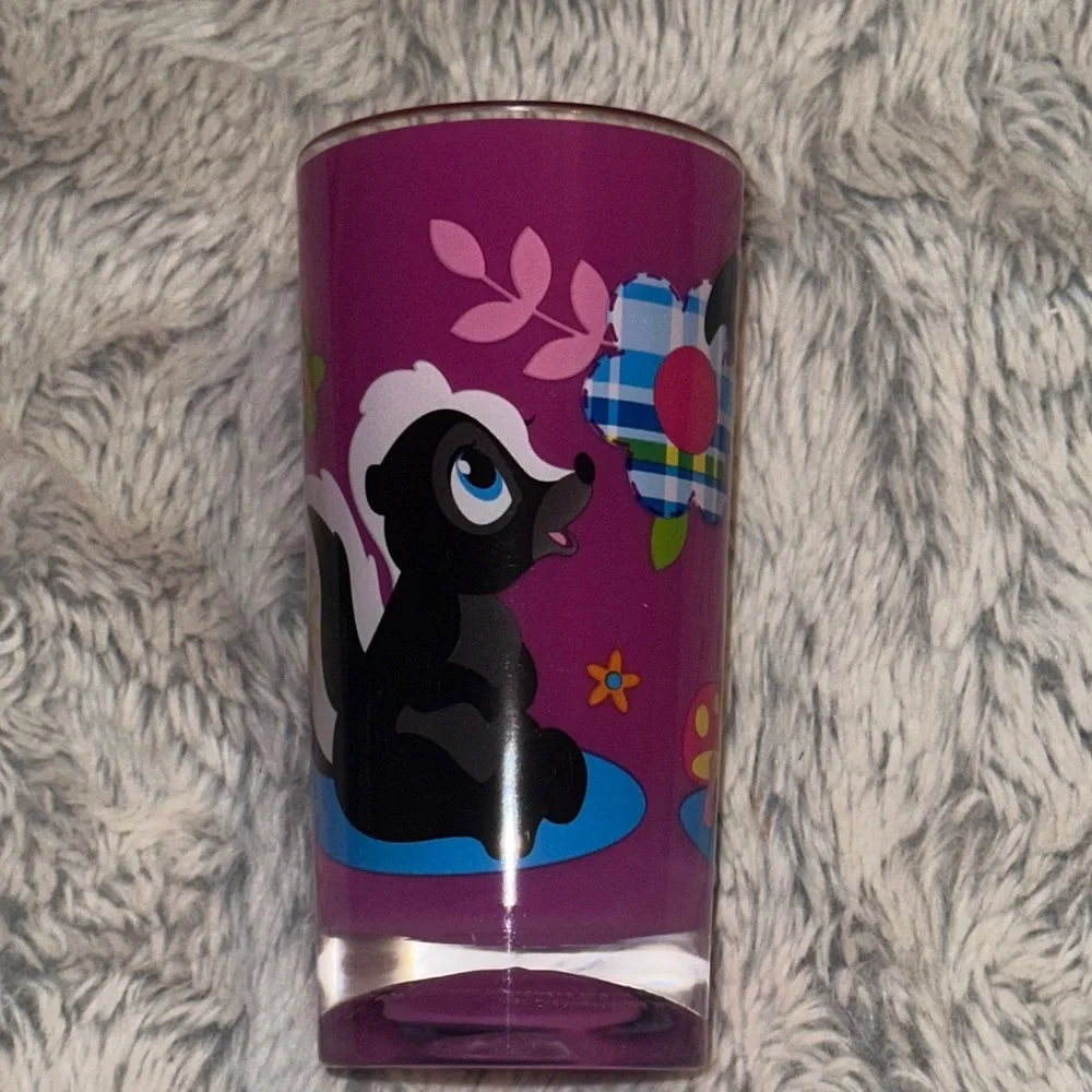 Disney Store Bambi‎ Set of 4 Cups Glasses Thumper Miss Bunny Flower